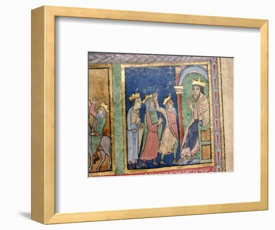 Detail from a Psalter the Magi and Herod, c1140-Unknown-Framed Giclee Print