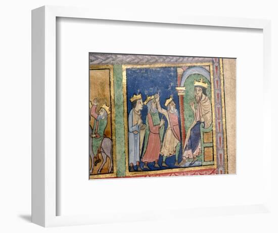 Detail from a Psalter the Magi and Herod, c1140-Unknown-Framed Giclee Print