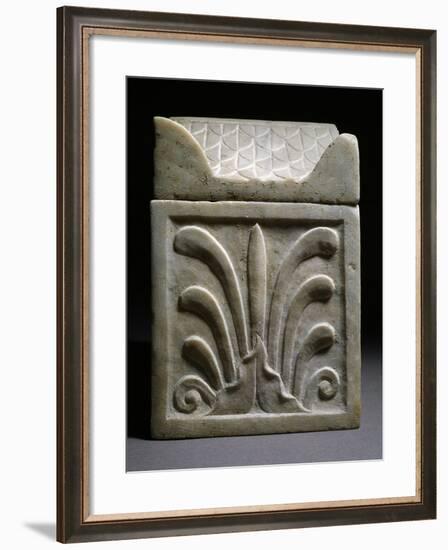 Detail from an Alabaster Funerary Urn with Bas-Relief Plant Decorations-null-Framed Giclee Print