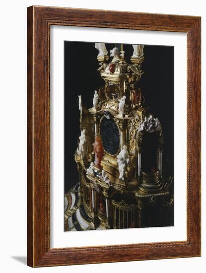 Detail from Central Part of Silver-Gilt Altarpiece with White and Green Jade Crucifix-null-Framed Giclee Print