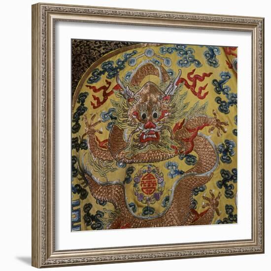 Detail from Chinese Emperor's court robe, 19th century. Artist: Unknown-Unknown-Framed Giclee Print