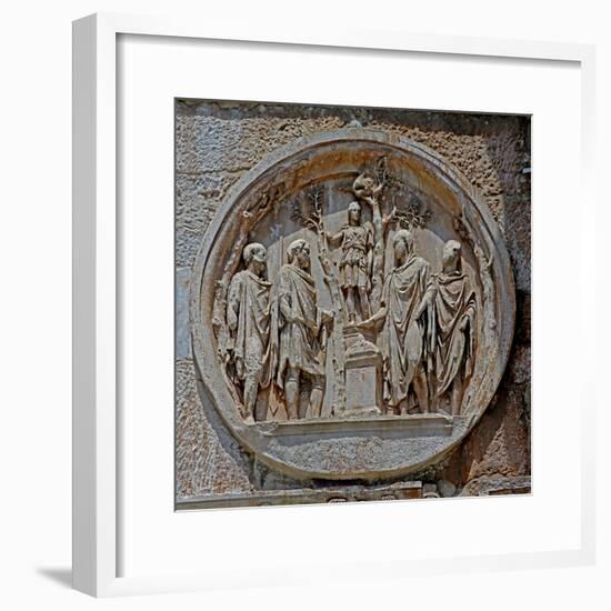 Detail from Constantine's Arch in the Colosseum-null-Framed Giclee Print