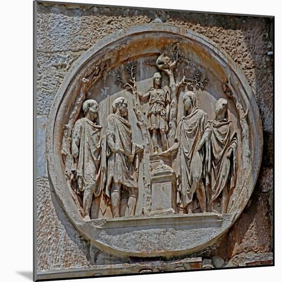 Detail from Constantine's Arch in the Colosseum-null-Mounted Giclee Print