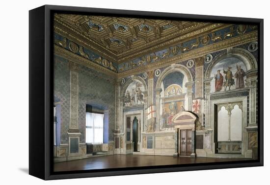 Detail from Frescoes-Domenico Ghirlandaio-Framed Premier Image Canvas