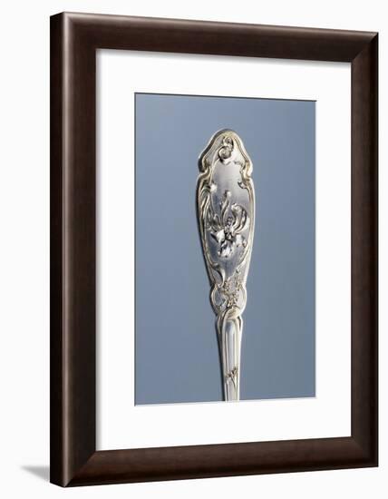 Detail from Handle of Dusting Spoon with Embossed Liberty-Style Flowers, Minerva Hallmark, Vermeil-null-Framed Giclee Print