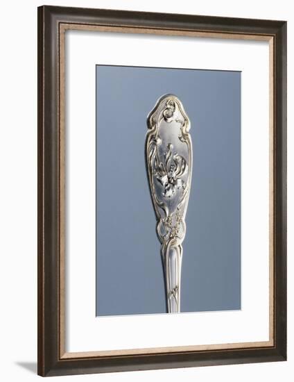 Detail from Handle of Dusting Spoon with Embossed Liberty-Style Flowers, Minerva Hallmark, Vermeil-null-Framed Giclee Print