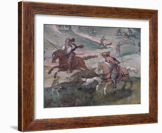 Detail from Hunting Scene, 1574-1581-Antonio Tempesta-Framed Giclee Print