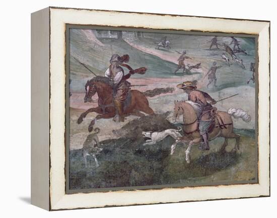 Detail from Hunting Scene, 1574-1581-Antonio Tempesta-Framed Premier Image Canvas