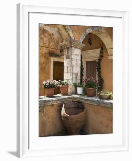 Detail from Inside Monastery, Agia Triada Monastery (Moni Zangarolo), Akrotiri Peninsula, Chania Re-Stuart Black-Framed Photographic Print