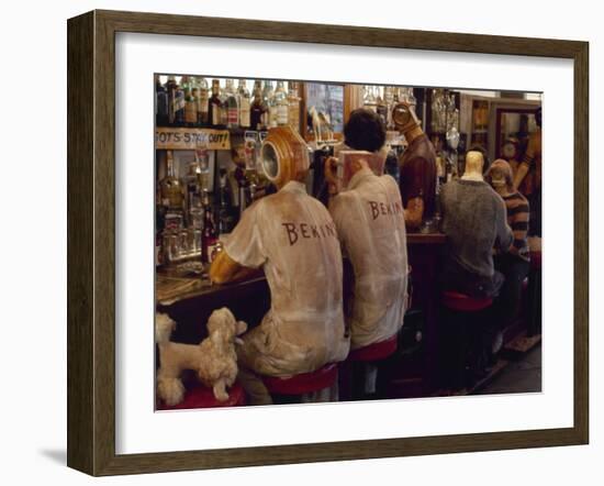 Detail from Interior of Ed Kienholz's Assemblage "The Beanery"-Ralph Crane-Framed Photographic Print