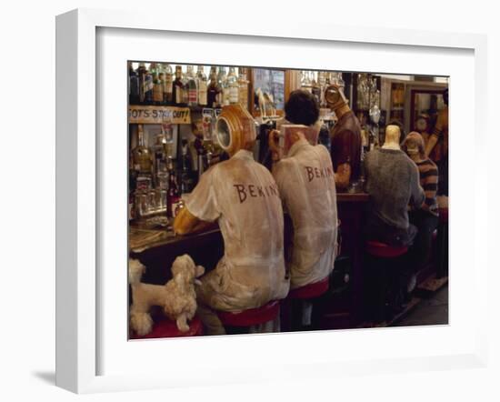 Detail from Interior of Ed Kienholz's Assemblage "The Beanery"-Ralph Crane-Framed Photographic Print
