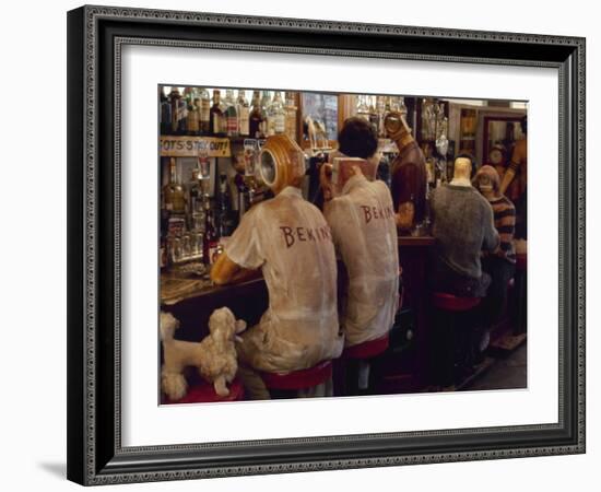 Detail from Interior of Ed Kienholz's Assemblage "The Beanery"-Ralph Crane-Framed Photographic Print