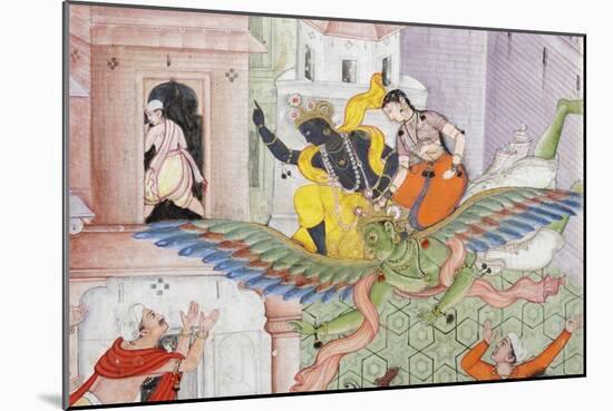 Detail from Krishna Cleaves the Demon Narakasura with His Discus, C.1585-90-null-Mounted Giclee Print