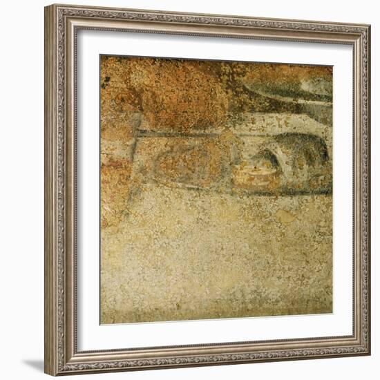 Detail from Leonardo's Last Supper: What Specialists Believed to be a Piece of Bread-Leonardo da Vinci-Framed Giclee Print
