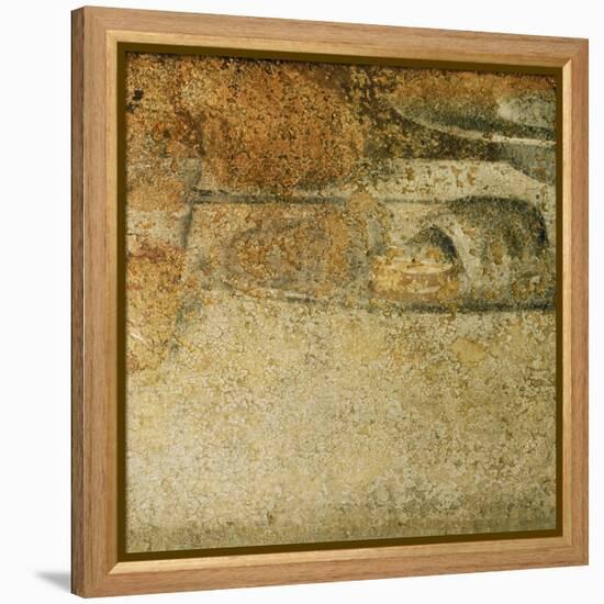 Detail from Leonardo's Last Supper: What Specialists Believed to be a Piece of Bread-Leonardo da Vinci-Framed Premier Image Canvas