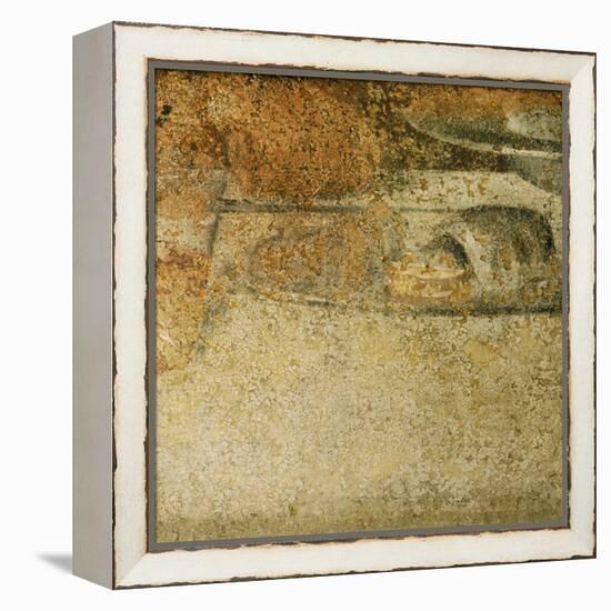 Detail from Leonardo's Last Supper: What Specialists Believed to be a Piece of Bread-Leonardo da Vinci-Framed Premier Image Canvas