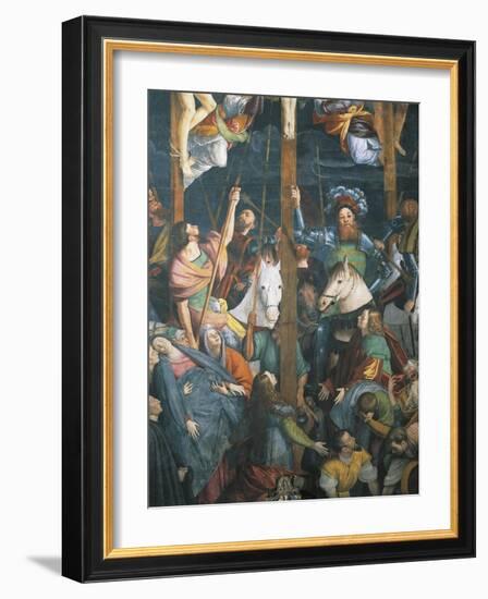 Detail from Lower Section of Crucifixion, Fresco-Gaudenzio Ferrari-Framed Giclee Print