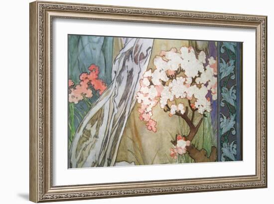 Detail from Maude Adams as Joan of Arc-Alphonse Mucha-Framed Art Print