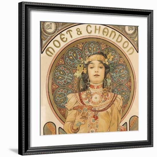 Detail from Moet & Chandon, 1897-Alphonse Mucha-Framed Art Print