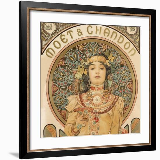 Detail from Moet & Chandon, 1897-Alphonse Mucha-Framed Art Print