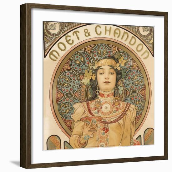 Detail from Moet & Chandon, 1897-Alphonse Mucha-Framed Art Print