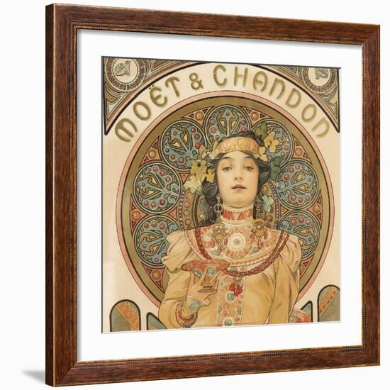 Detail from Moet & Chandon, 1897-Alphonse Mucha-Framed Art Print