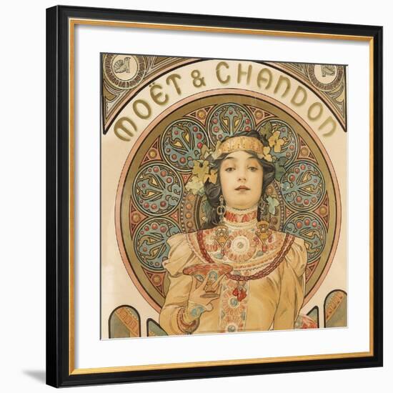 Detail from Moet & Chandon, 1897-Alphonse Mucha-Framed Art Print