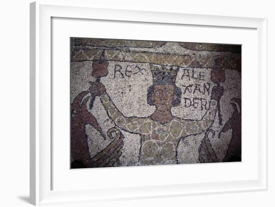 Detail from Mosaic Floor, Cathedral of San Nicola Pellegrino-null-Framed Giclee Print