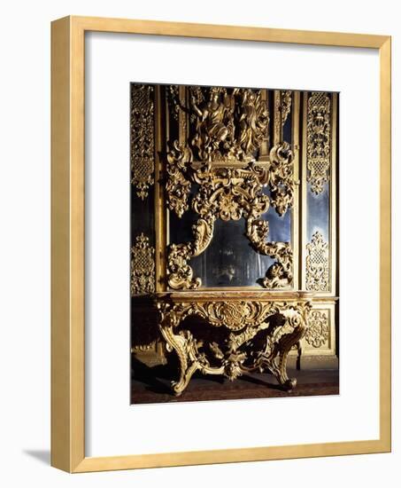 Detail from Piece of Furniture in Gallery of Portraits in Carignano Palace, Turin, Italy-null-Framed Giclee Print