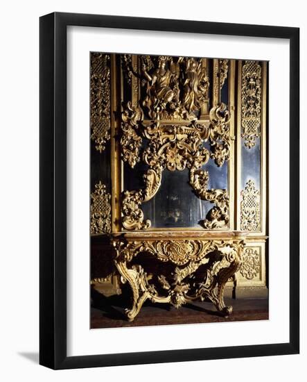 Detail from Piece of Furniture in Gallery of Portraits in Carignano Palace, Turin, Italy-null-Framed Giclee Print