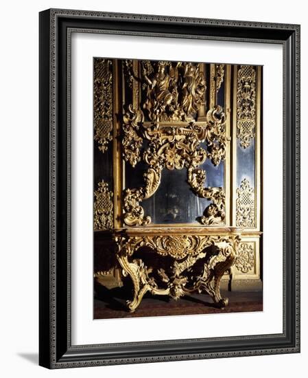 Detail from Piece of Furniture in Gallery of Portraits in Carignano Palace, Turin, Italy-null-Framed Giclee Print