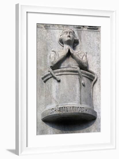Detail from Sculptural Decoration on Facade of Como Cathedral-null-Framed Giclee Print