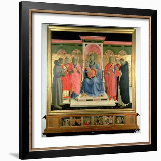 Detail from the Annalena Altarpiece Showing the Virgin and Child with St. Peter the Martyr-Fra Angelico-Framed Giclee Print