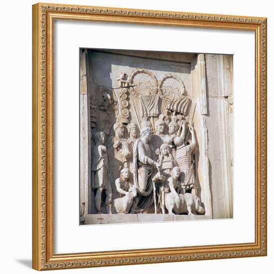 Detail from the arch of Constantine, 3rd century. Artist: Unknown-Unknown-Framed Giclee Print