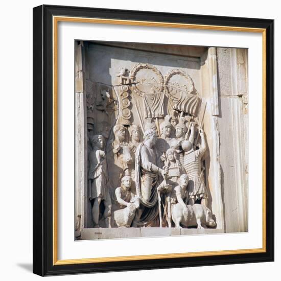 Detail from the arch of Constantine, 3rd century. Artist: Unknown-Unknown-Framed Giclee Print