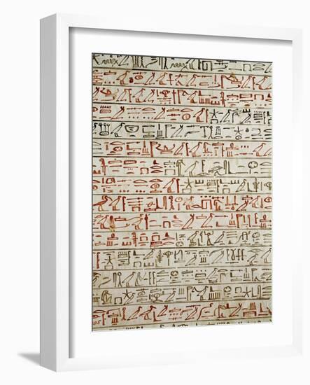 Detail from "The Book of the Dead," from the Tomb of Tuthmosis III (c. 1504-1450 BC)-null-Framed Giclee Print