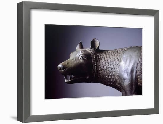 Detail from the Capitoline She-Wolf, Bronze from Rome-null-Framed Giclee Print