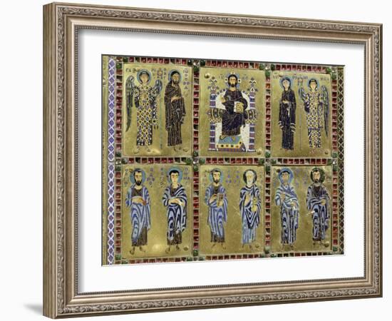 Detail from the container of a reliquary of the True Cross, Byzantine, c955-Werner Forman-Framed Photographic Print