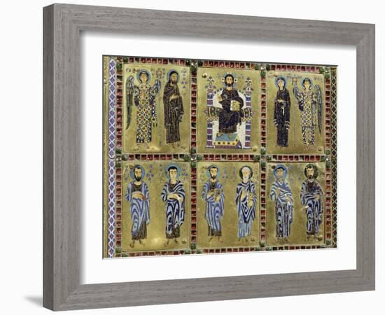 Detail from the container of a reliquary of the True Cross, Byzantine, c955-Werner Forman-Framed Photographic Print