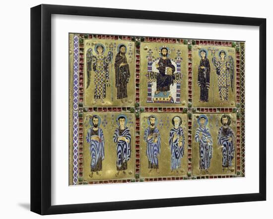 Detail from the container of a reliquary of the True Cross, Byzantine, c955-Werner Forman-Framed Photographic Print