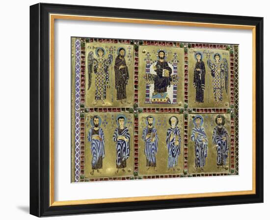 Detail from the container of a reliquary of the True Cross, Byzantine, c955-Werner Forman-Framed Photographic Print