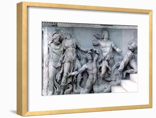 Detail from the Great Frieze of the Pergamon Altar, 180-159 BC. Artist: Unknown-Unknown-Framed Giclee Print