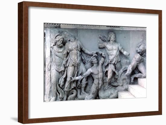 Detail from the Great Frieze of the Pergamon Altar, 180-159 BC. Artist: Unknown-Unknown-Framed Giclee Print