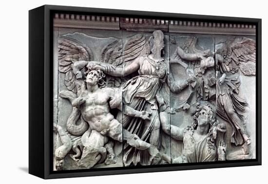 Detail from the Great Frieze of the Pergamon Altar, 180-159 BC-null-Framed Premier Image Canvas