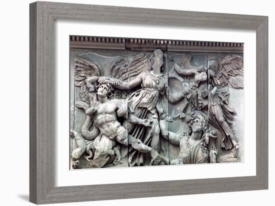 Detail from the Great Frieze of the Pergamon Altar, 180-159 BC-null-Framed Photographic Print