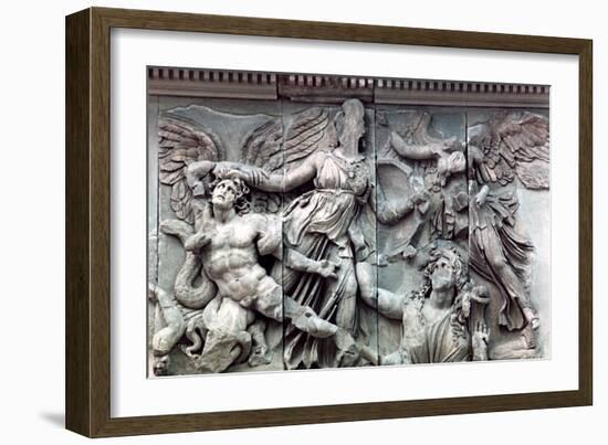 Detail from the Great Frieze of the Pergamon Altar, 180-159 BC-null-Framed Photographic Print