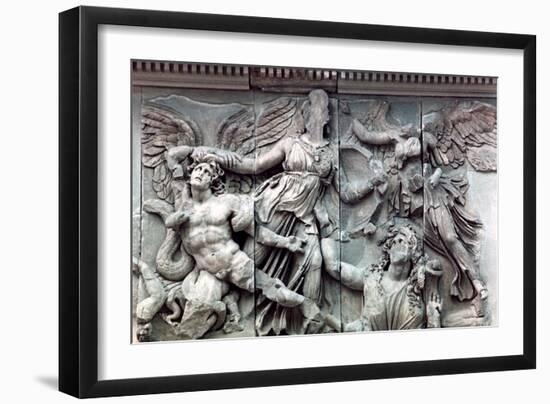 Detail from the Great Frieze of the Pergamon Altar, 180-159 BC-null-Framed Photographic Print