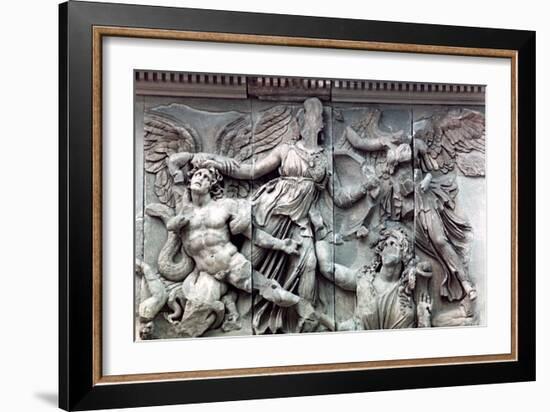 Detail from the Great Frieze of the Pergamon Altar, 180-159 BC-null-Framed Photographic Print