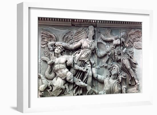 Detail from the Great Frieze of the Pergamon Altar, 180-159 BC-null-Framed Photographic Print