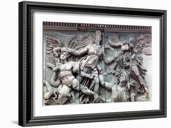 Detail from the Great Frieze of the Pergamon Altar, 180-159 BC-null-Framed Photographic Print